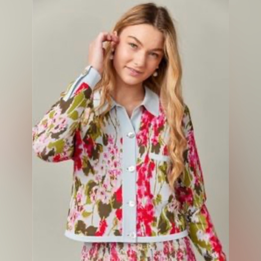 Apparalel Floral Embroidered Cottagecore Sweater S | Feminine